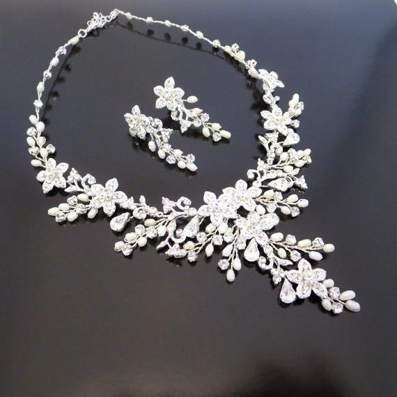 Pearl Bridal Jewelry Sets
 Pearl Bridal necklace set Pearl Bridal earrings Wedding