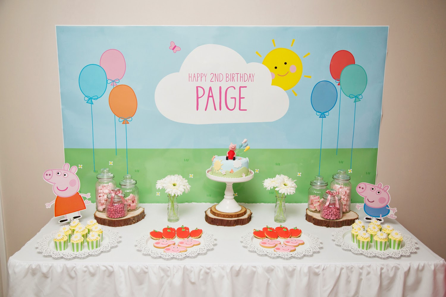 Peppa Pig Birthday Decorations
 Piece of Cake Paige s 2nd Birthday Peppa Pig Theme