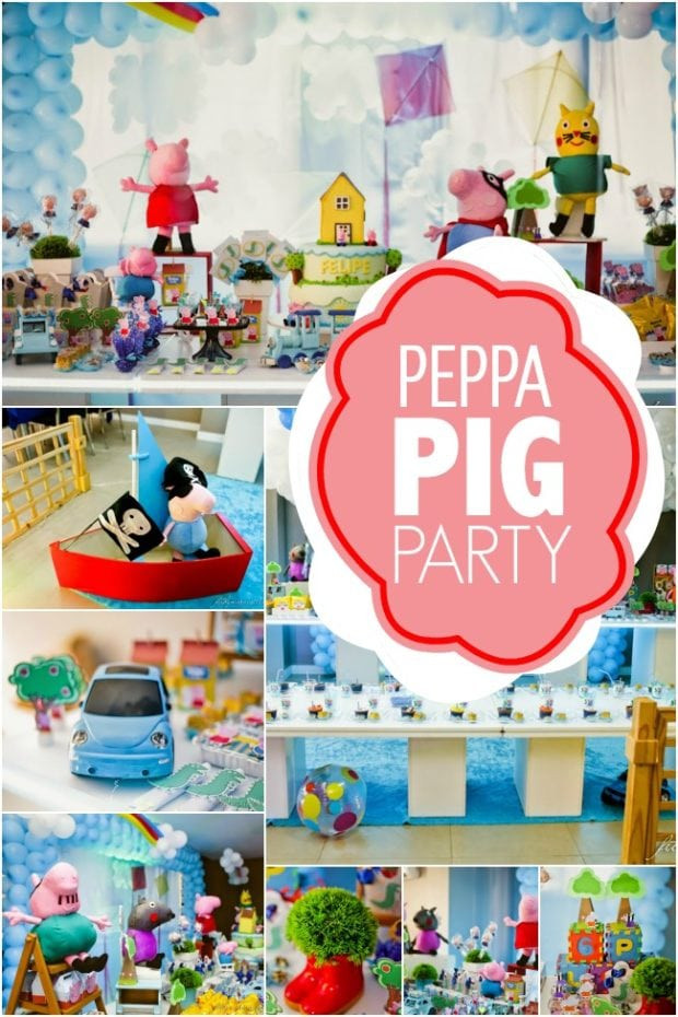 Peppa Pig Birthday Decorations
 A Peppa Pig 3rd Birthday Party