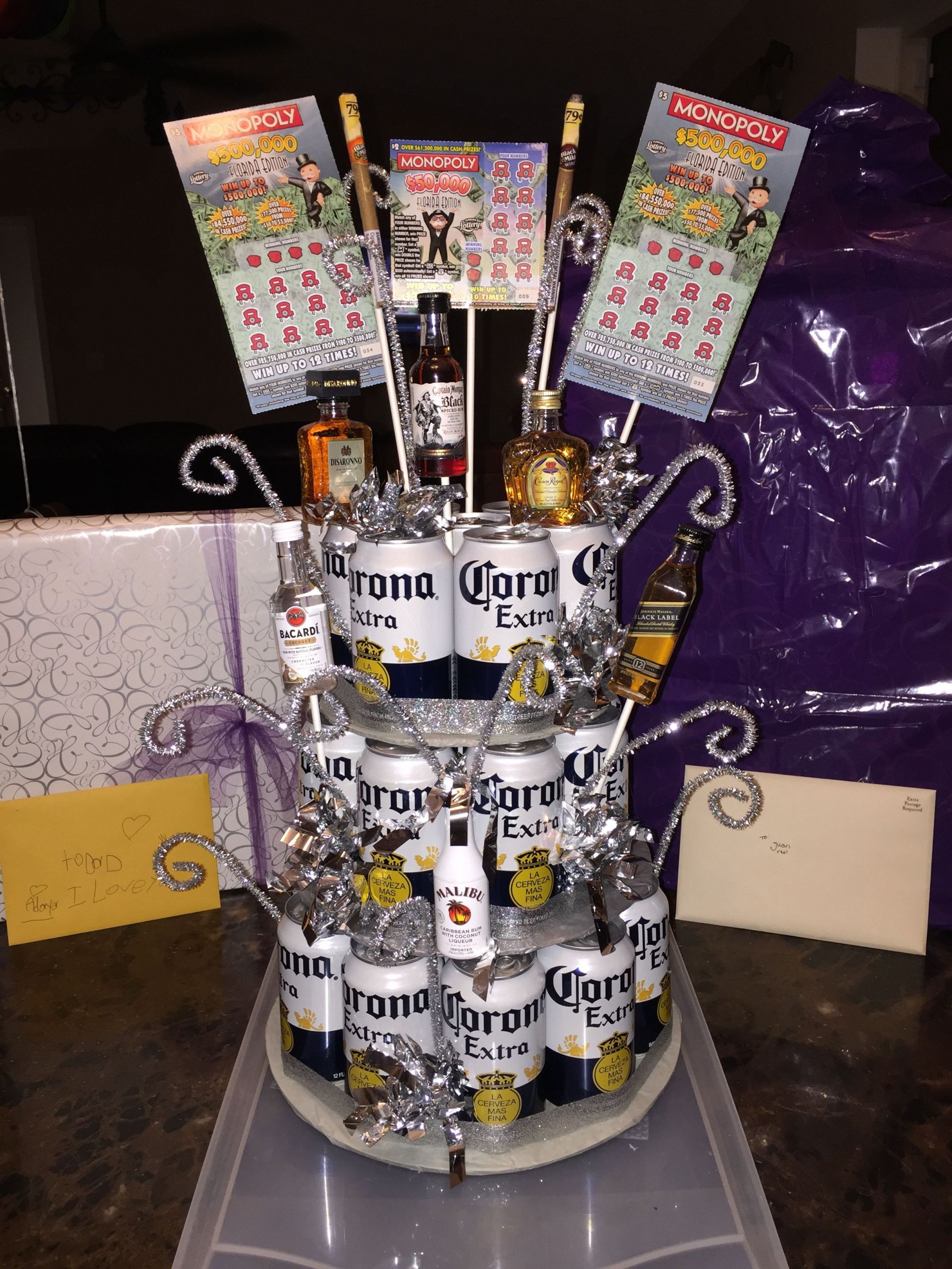 Perfect Birthday Gift
 Beer cake Super easy t perfect for boyfriend husband