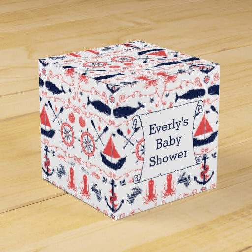 Personalized Baby Shower Gift Bags
 Personalized Nautical Baby Shower Gift Bag Favor Box