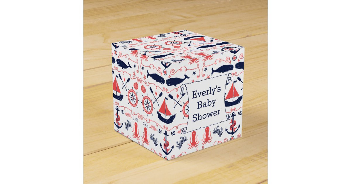 Personalized Baby Shower Gift Bags
 Personalized Nautical Baby Shower Gift Bag Favor Box