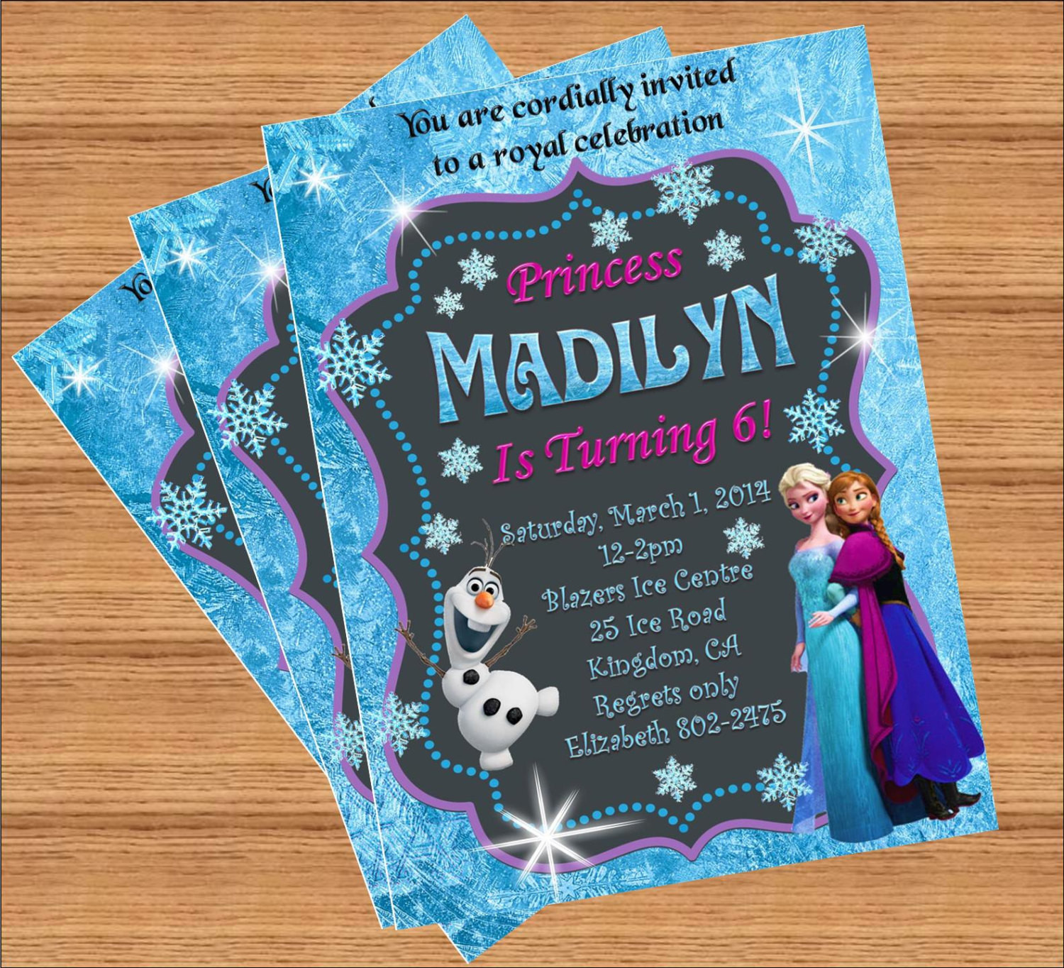 Personalized Birthday Party Invitations
 Frozen Birthday Invitation Custom Invitation