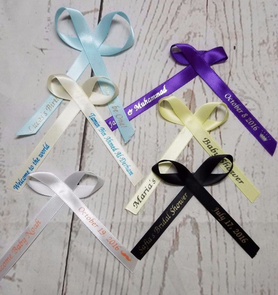 Personalized Ribbon For Wedding Favors
 25 Personalized Ribbons Favor Baby Shower Bridal Wedding