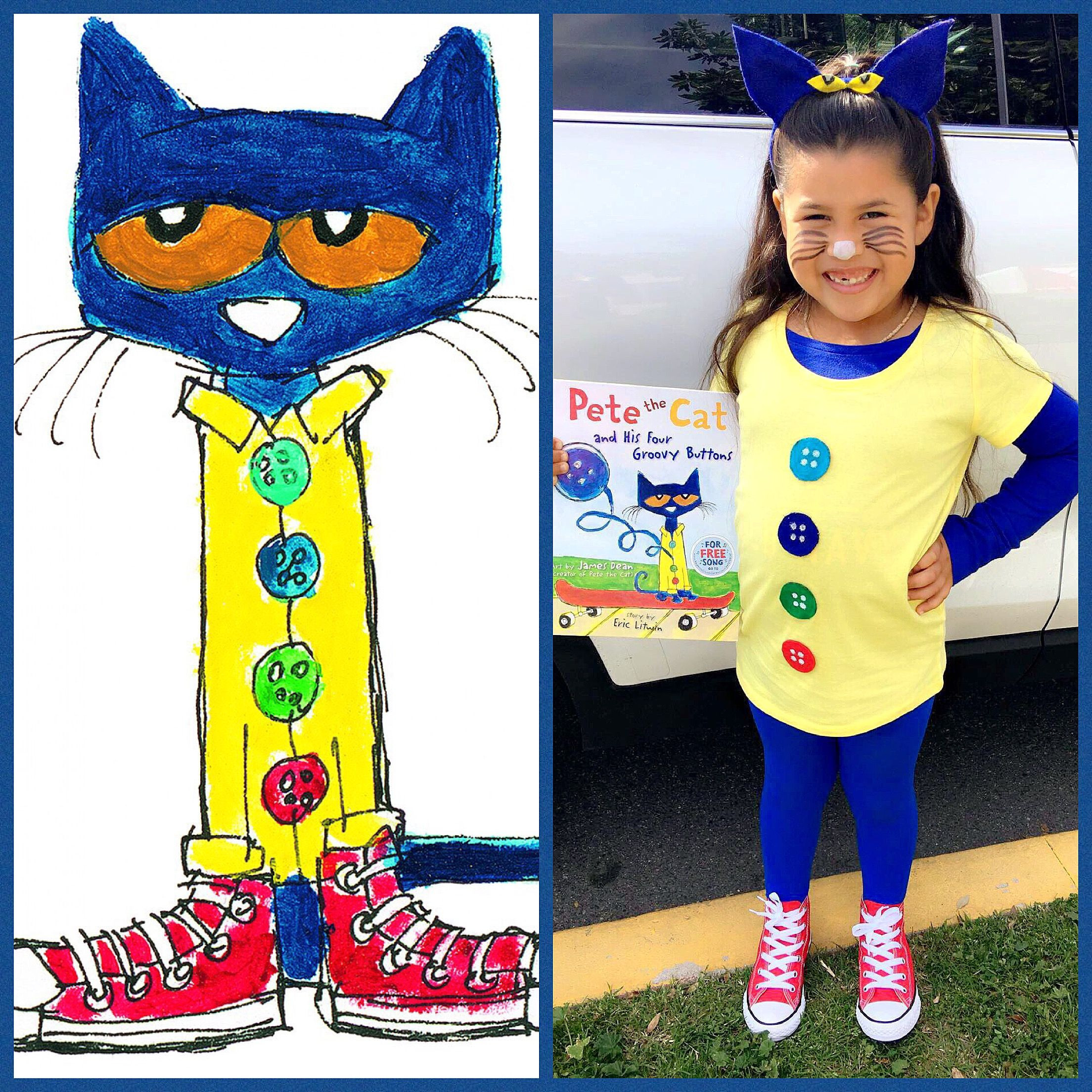 Pete The Cat Costume DIY
 Pete the Cat and his Four Groovy Buttons