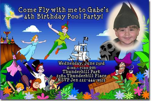 Peter Pan Birthday Invitations
 Peter Pan Birthday Birthday Invitations by