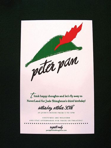 Peter Pan Birthday Invitations
 peter pan invitation PARTY THEME Peter Pan