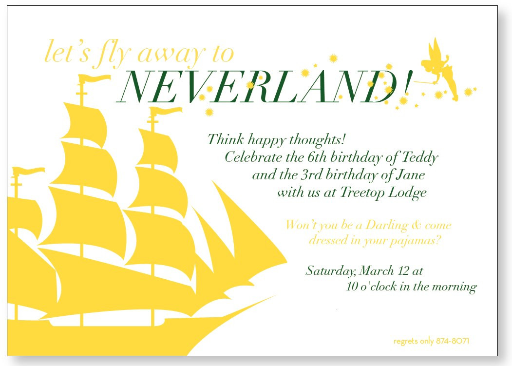Peter Pan Birthday Invitations
 New invitations are up in the shop Pencil Shavings