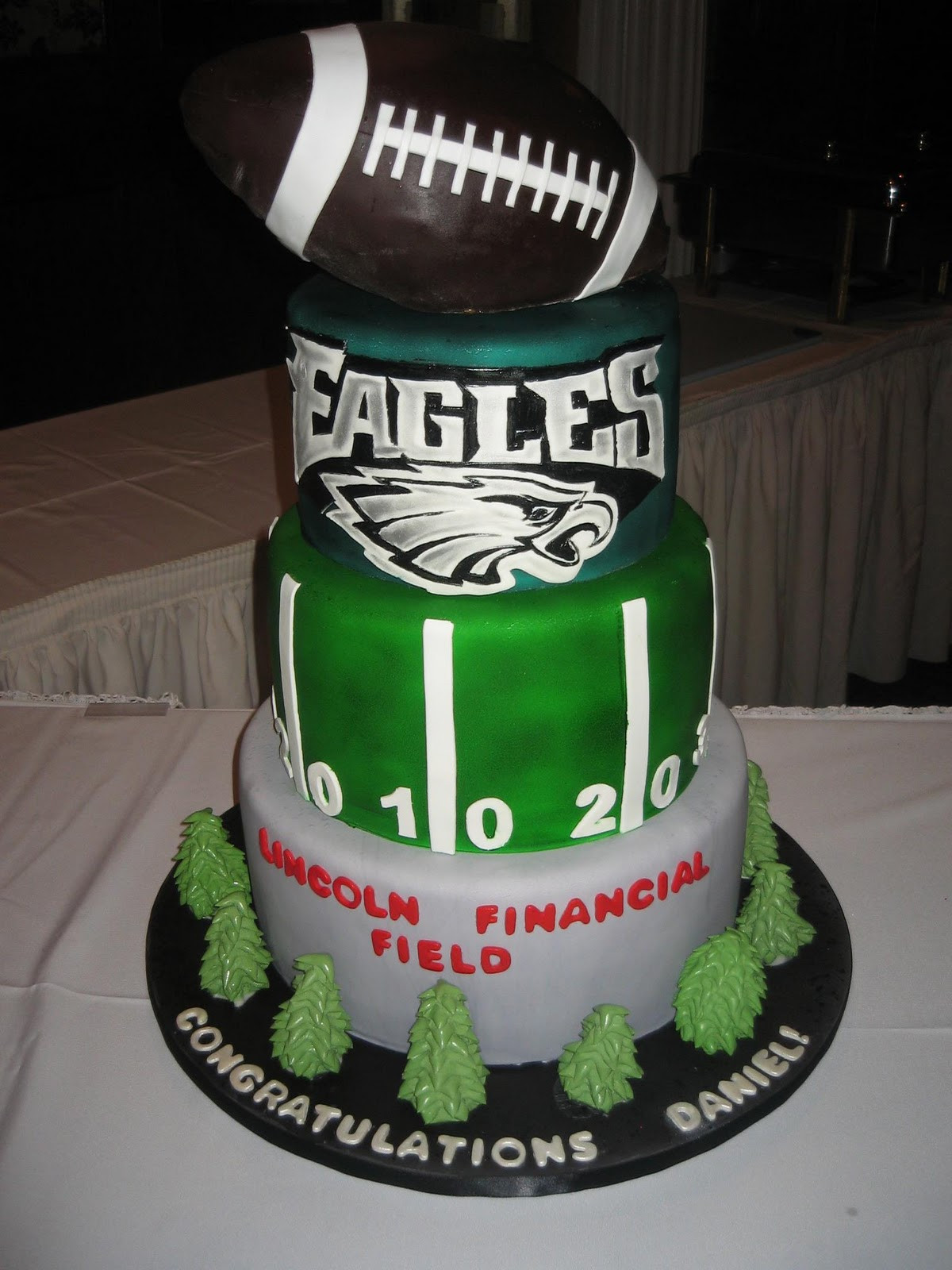 Philadelphia Eagles Birthday Cake
 The Sweet Escape Blog "Philadelphia Eagles" Cake