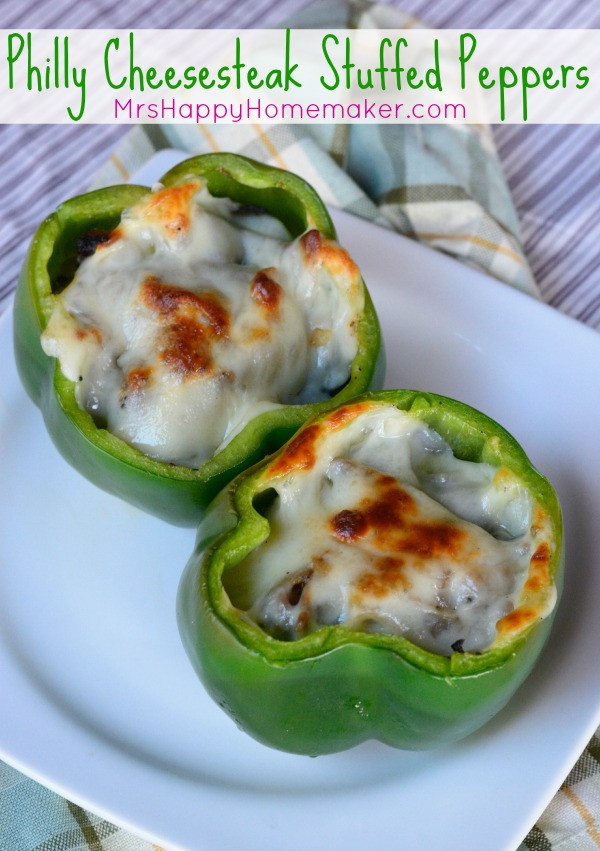 Philly Cheesesteak Stuffed Bell Peppers
 Philly Cheesesteak Stuffed Peppers Mrs Happy Homemaker