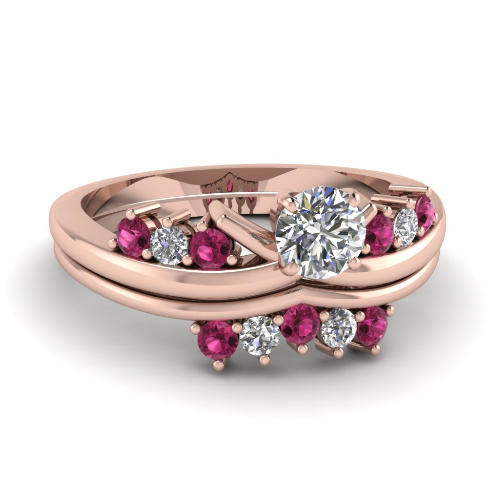 Pink And Black Wedding Ring Sets
 Bridal Sets Buy Custom Designed Wedding Ring Sets