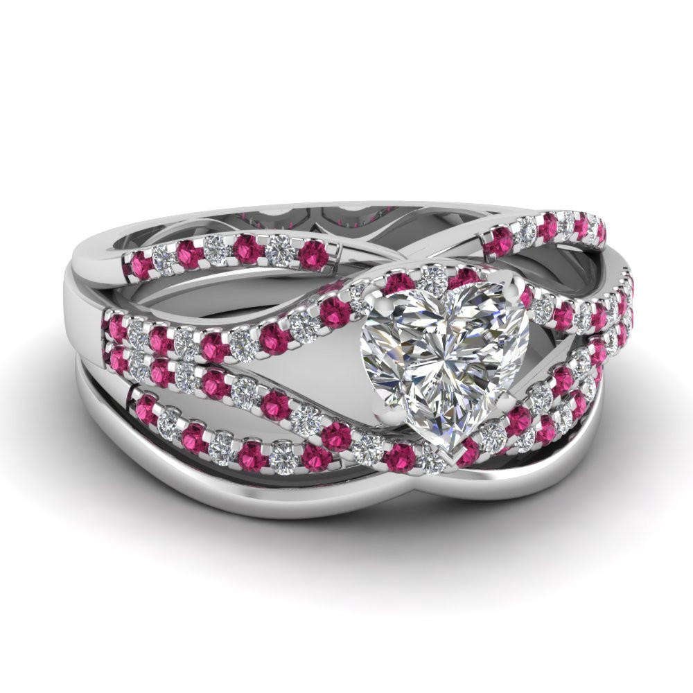 Pink And Black Wedding Ring Sets
 Buy Affordable Pink Sapphire Wedding Ring Sets line