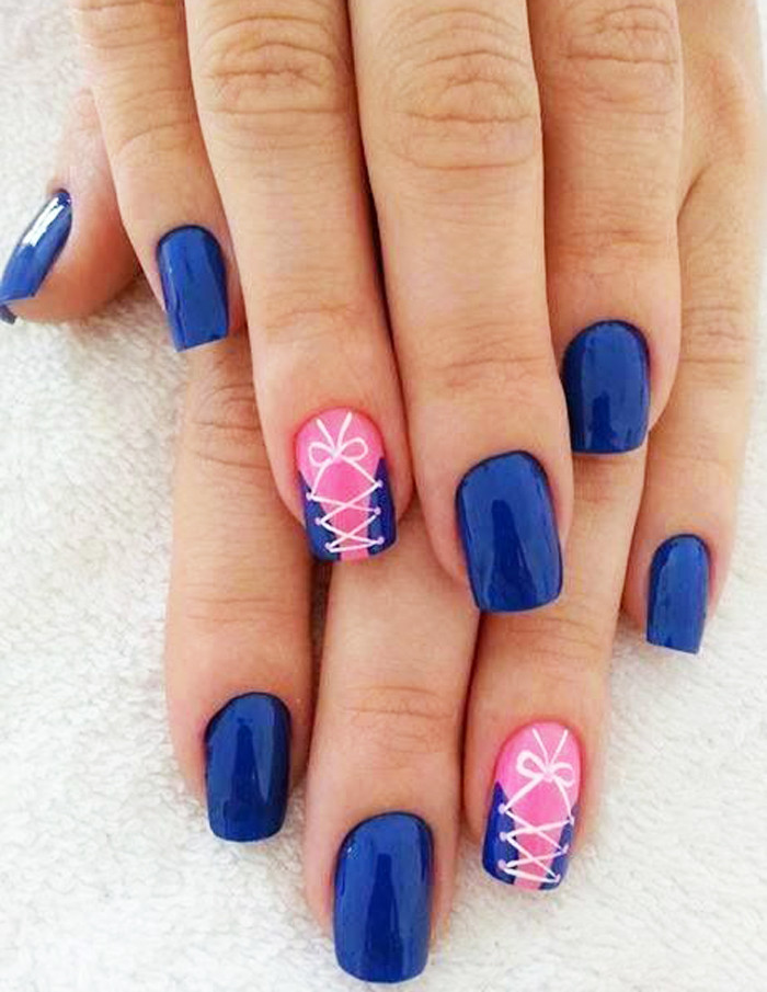 Pink And Blue Nail Designs
 Blue Nail Art Designs & Ideas for Every Occasion