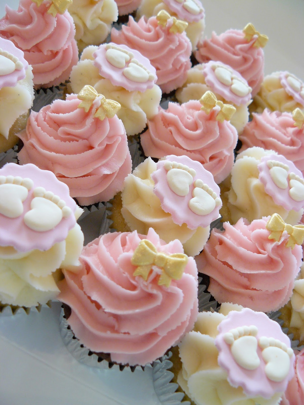Pink Baby Shower Cupcakes
 The Cup Cake Taste Brisbane Cupcakes Pink & Gold Baby