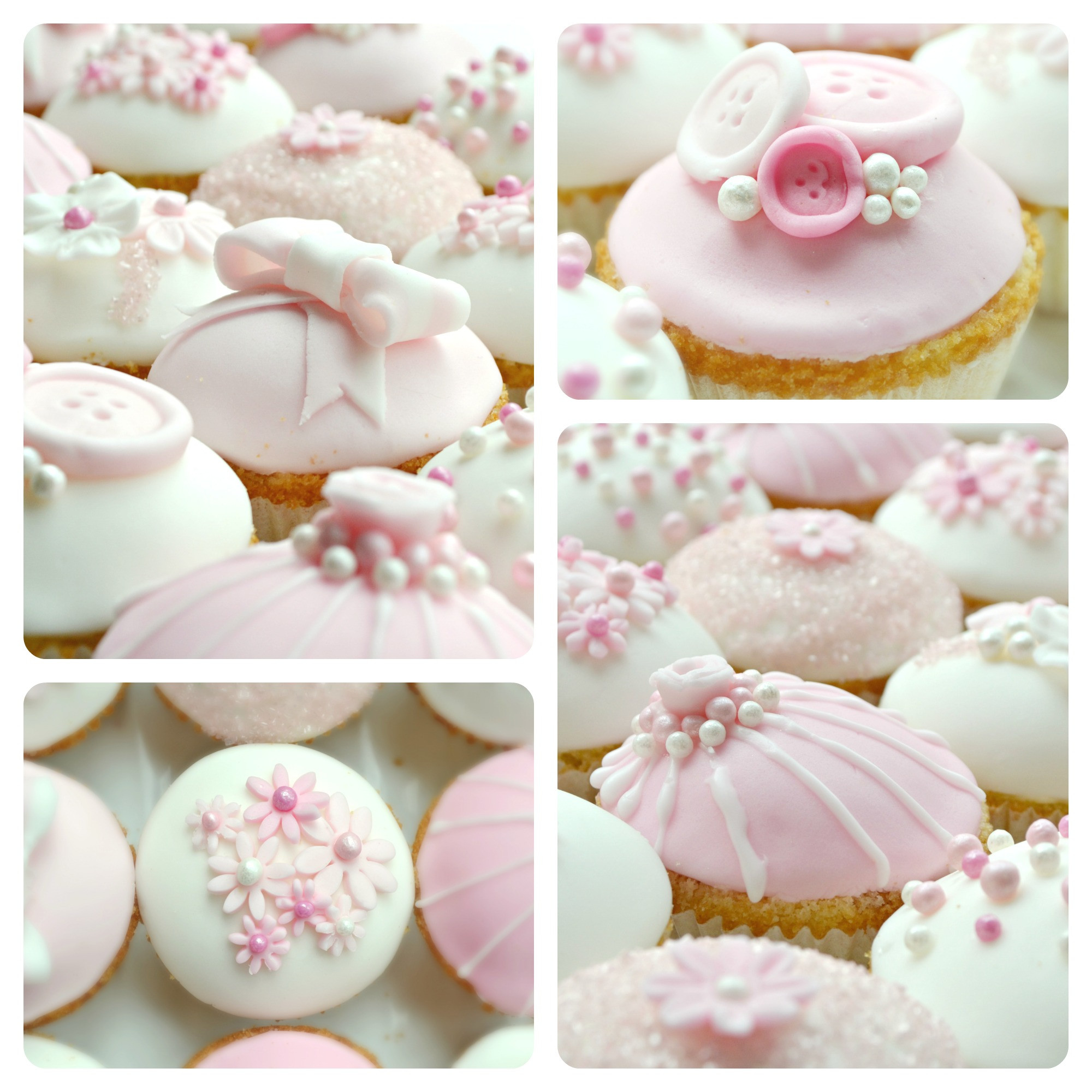 Pink Baby Shower Cupcakes
 Tea & Doilies