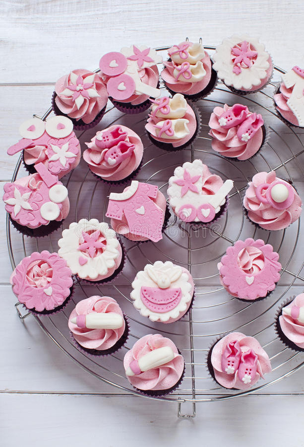 Pink Baby Shower Cupcakes
 Pink baby shower cupcakes stock image Image of elegant