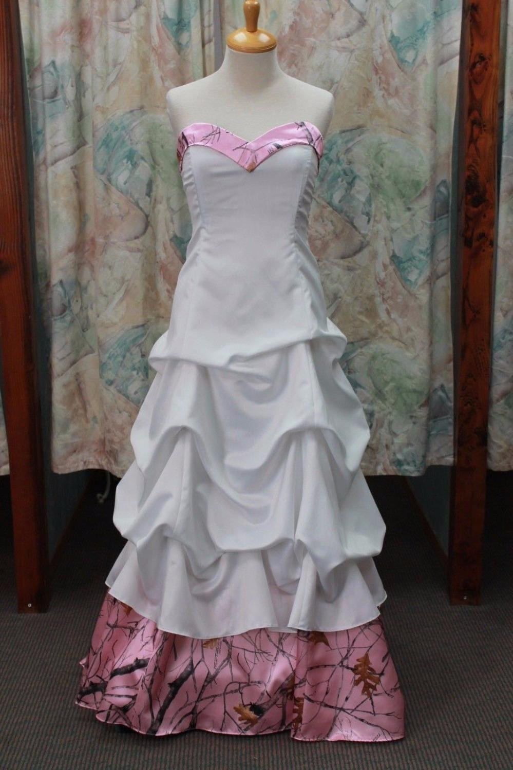 Pink Camo Wedding Dresses
 Discount Pink Camo Dresses Wedding Sweetheart Neckline