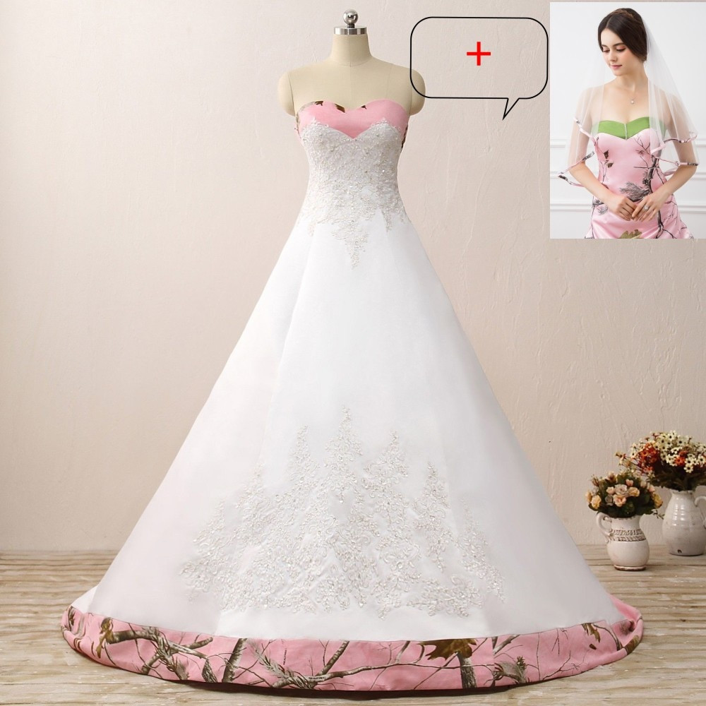 Pink Camo Wedding Dresses
 iLoveWedding Ball Gown Pink Camo Wedding Dresses