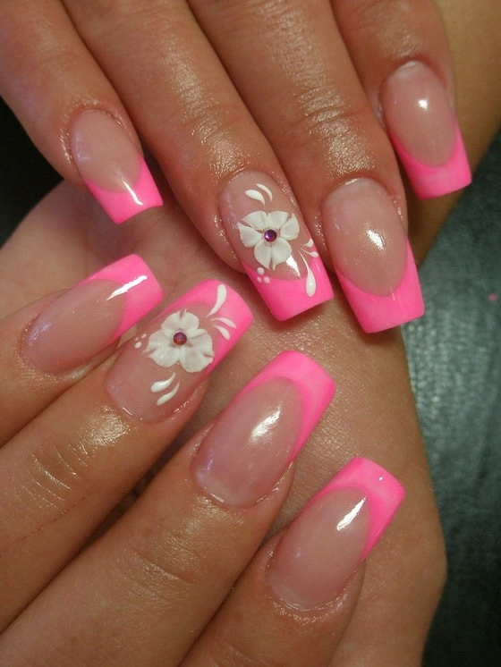 Pink French Tip Nail Designs
 Pink Nails For This Season