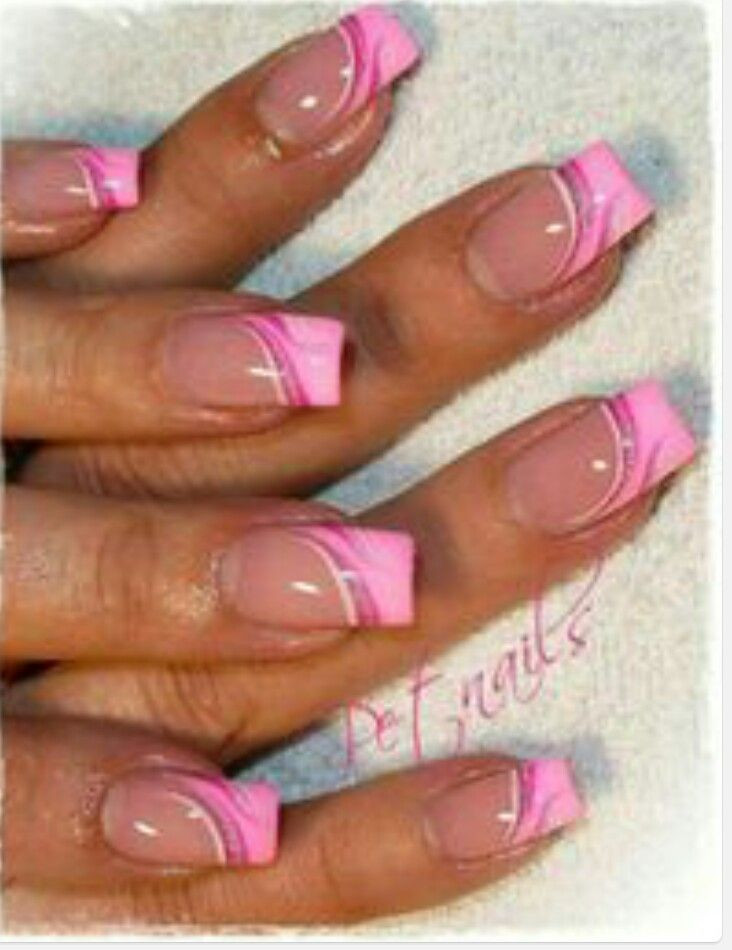 Pink French Tip Nail Designs
 Nail Art Pink french tips pretty n pink pretty nails