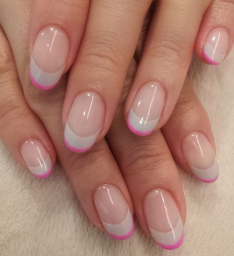 Pink French Tip Nail Designs
 50 Cute Pink and White Nails Designs Worth Stealing