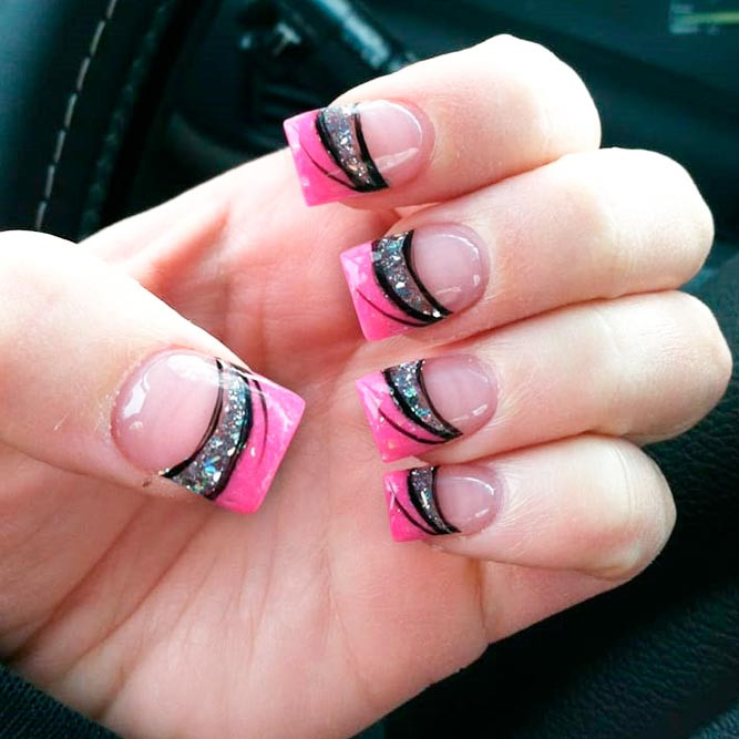 Pink French Tip Nail Designs
 21 Hot French Tip Nails To Copy