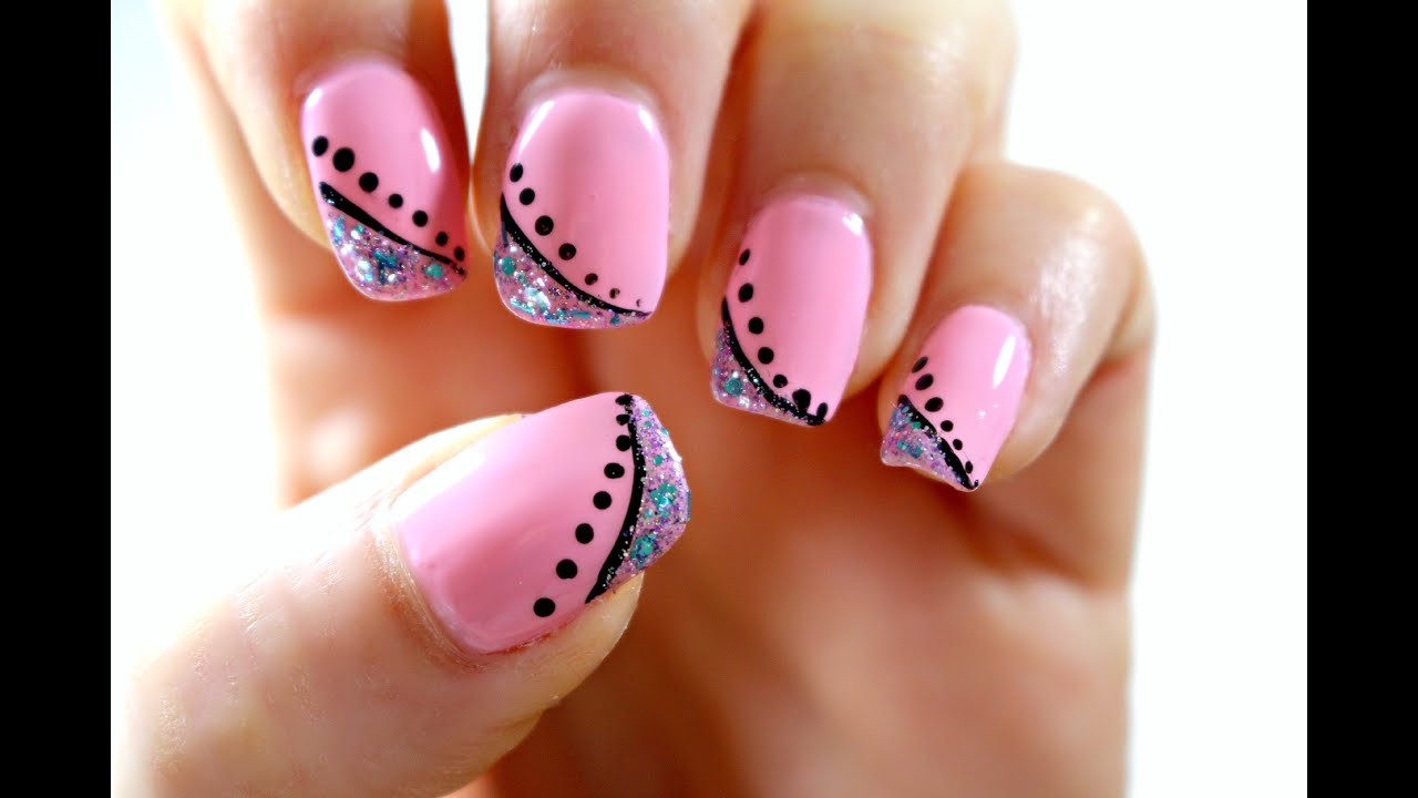 Pink Nail Designs For Short Nails
 Elegant Pink Nail Art Tutorial Perfect for short nails