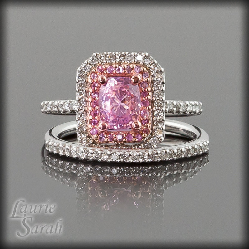 Pink Sapphire Wedding Bands
 Pink Sapphire and Diamond Engagement Ring by