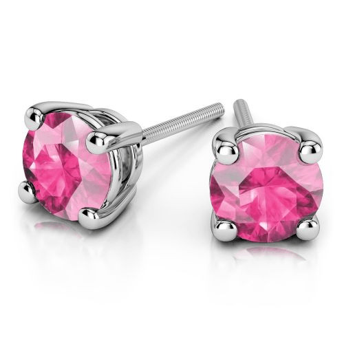 Pink Stud Earrings
 Pink Gemstone Stud Earrings Should You Get Diamonds or
