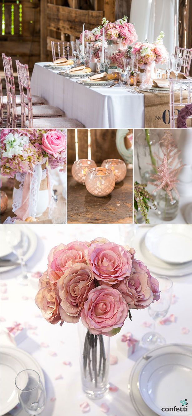 Pink Wedding Decorations
 Romantic Blush Pink Wedding Ideas Confetti