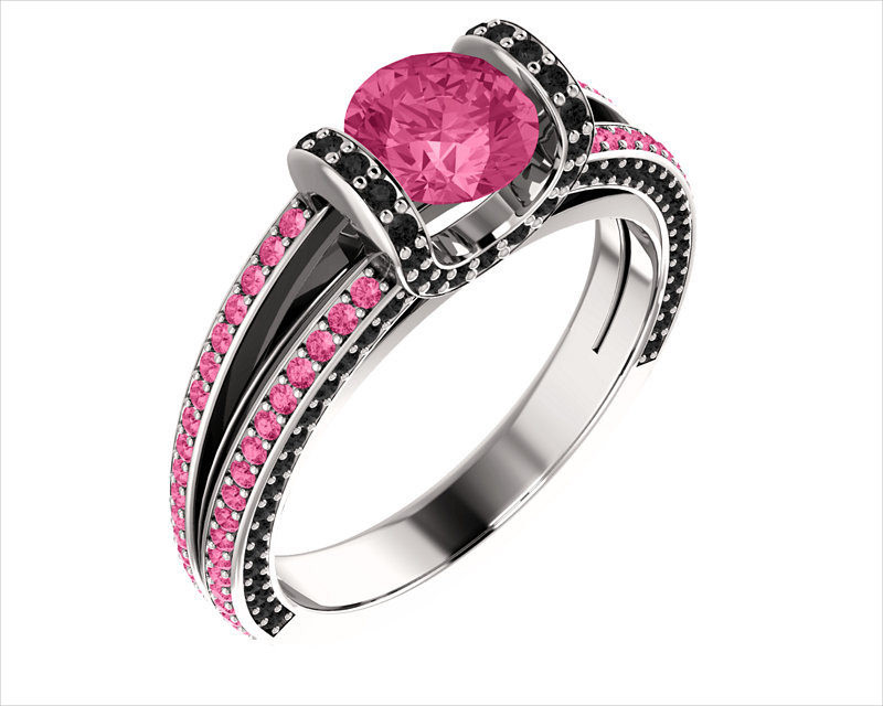 Pink Wedding Rings
 22 Black and Pink Wedding Rings Designs Trends