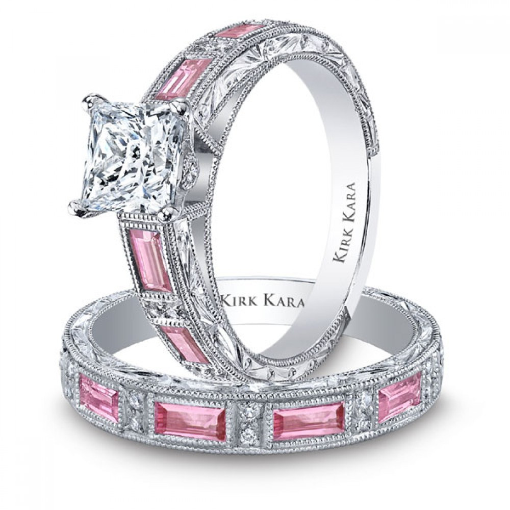 Pink Wedding Rings
 Pinky Pearl Unique Pink Diamond Rings