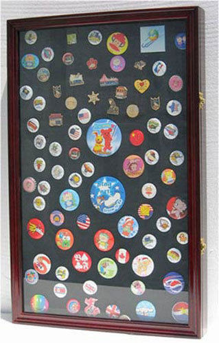 Pins Display
 LARGE Lapel Pin Medal Buttons Patches Ribbon Display Case