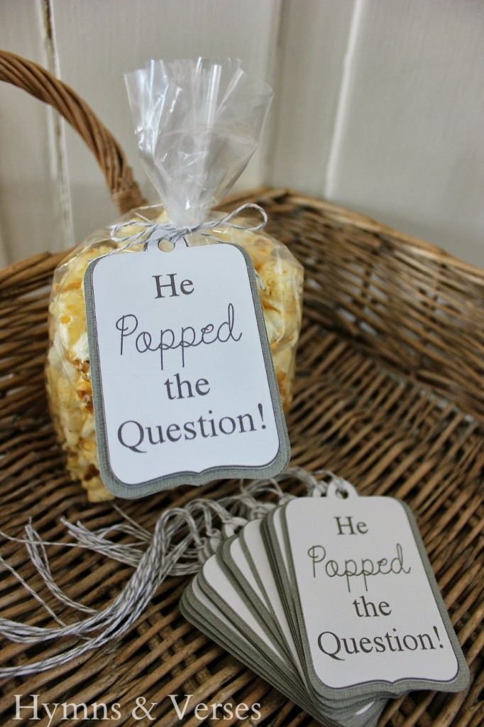 Pinterest Engagement Party Ideas
 Engagement Party and He Popped the Question Tags Hymns