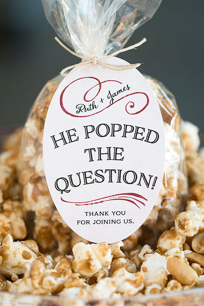 Pinterest Engagement Party Ideas
 Wedding Favor Friday Caramel Corn Wedding Inspiration