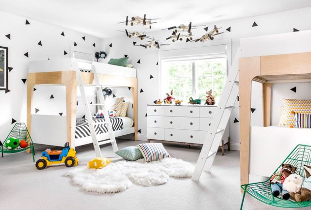 Pinterest Kids Room
 Nursery Idea A Graphic Black and White Kids’ Room Update