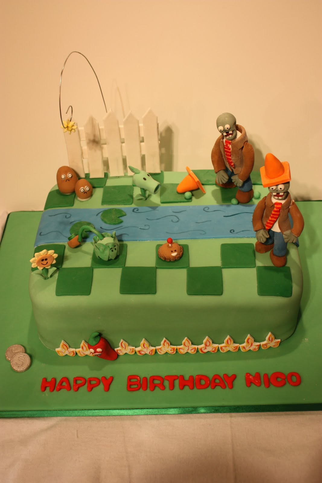 Plants Vs Zombies Birthday Cake
 Whimsical by Design Plants vs Zombies Cake