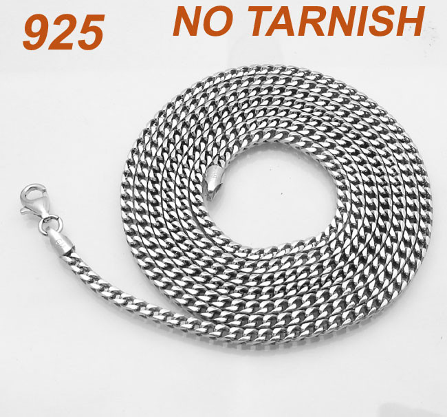 Platinum Necklace Mens
 30" 2 5mm Mens Platinum Clad Franco Chain Necklace Solid