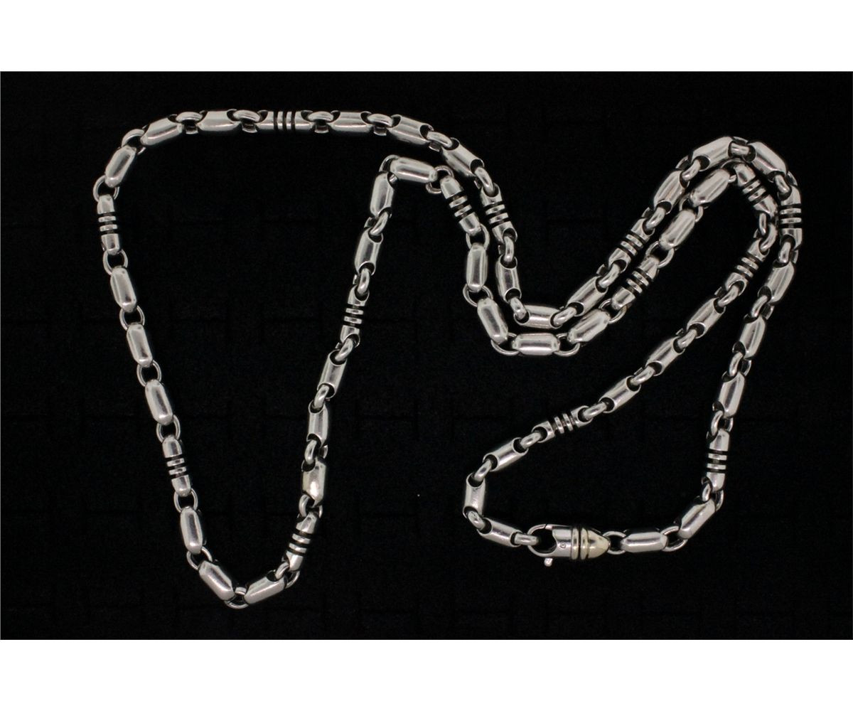 Platinum Necklace Mens
 CHAIN 1 Men s platinum fancy tube link chain necklace w