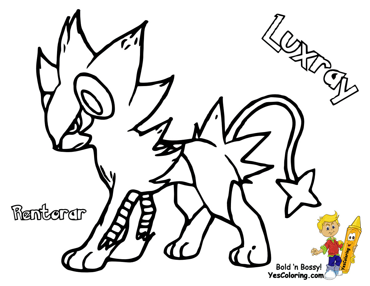 Pokemon Coloring Pages For Boys
 Luxio Coloring Pages Coloring Pages