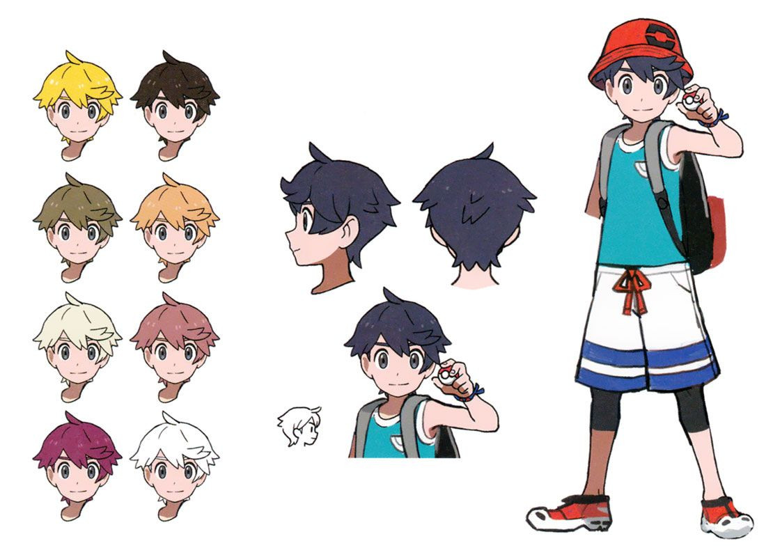 Pokemon Ultra Sun Girl Hairstyles
 Elio Concept Art from Pokémon Ultra Sun and Ultra Moon