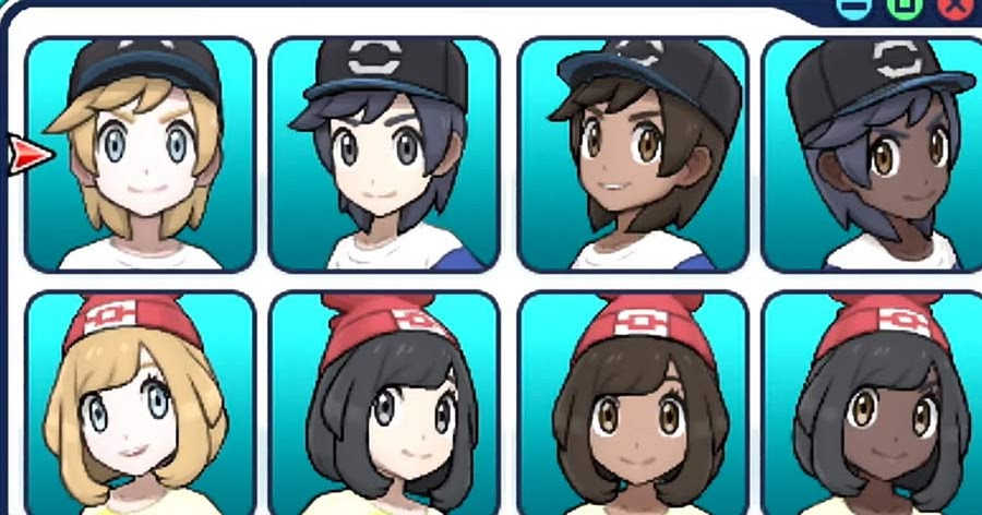 Pokemon Ultra Sun Girl Hairstyles
 Pokémon Sun and Moon Hairstyles