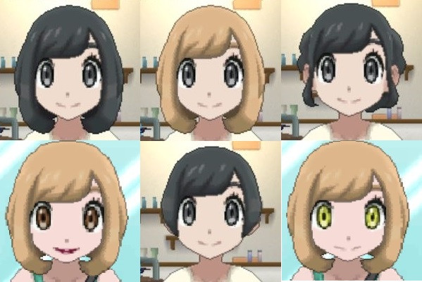 Pokemon Ultra Sun Girl Hairstyles
 Female Hair Eyes and Lips Customization List [Pokemon