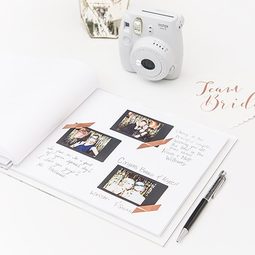 Polaroid Picture Wedding Guest Book
 Personalized Polaroid Clear Wedding Guest Book Rustic