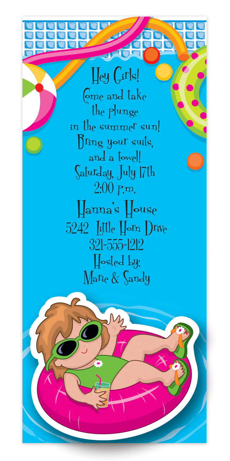 Pool Party Invitation Wording Ideas
 invitation