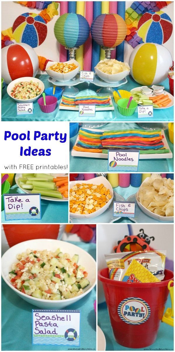 Pool Party Snack Ideas
 Pool Party Printables Free