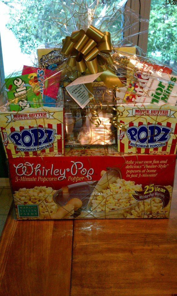 Popcorn Gift Basket Ideas
 Movie Night Basket Whirley Popcorn Popper Popcorn Kit POPZ