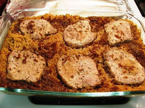 Pork Chops And Rice Recipe With Onion Soup Mix
 This bake is an ol but goo Pork Chops with French