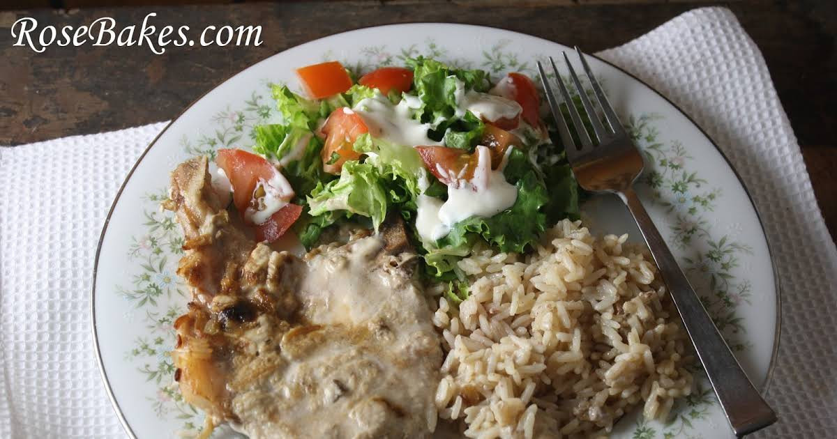 Pork Chops And Rice Recipe With Onion Soup Mix
 10 Best Baked Pork Chops with Cream of Mushroom Soup and