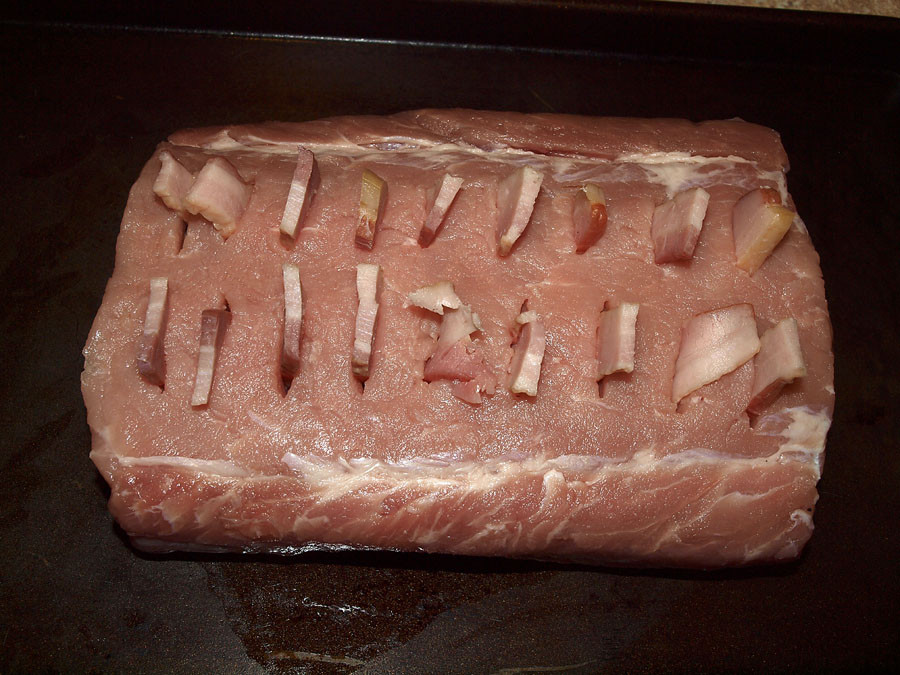 Pork Loin On Pellet Grill
 Pellet Smoker Cooking Larded Pork Loin